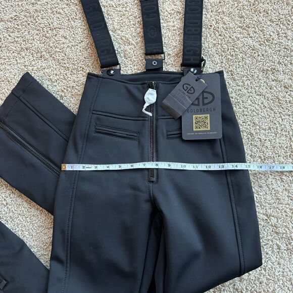 GOLDBERGH WOMEN'S HIGH END SALOPETTE SKI PANTS SKI BIBS BLACK NWT 4 - Picture 2 of 7